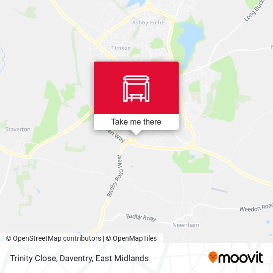 Trinity Close, Daventry map