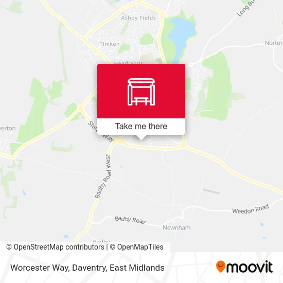 Worcester Way, Daventry map