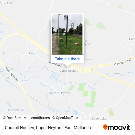 Council Houses, Upper Heyford map