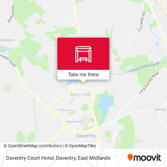 Daventry Court Hotel, Daventry map