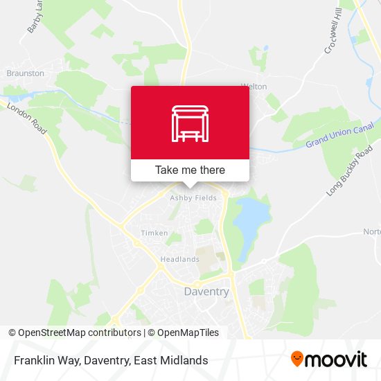 Franklin Way, Daventry map