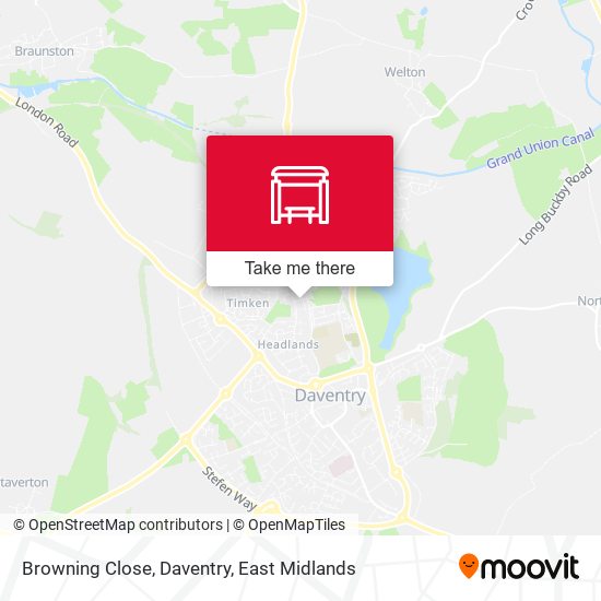 Browning Close, Daventry map