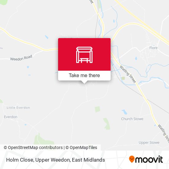 Holm Close, Upper Weedon map