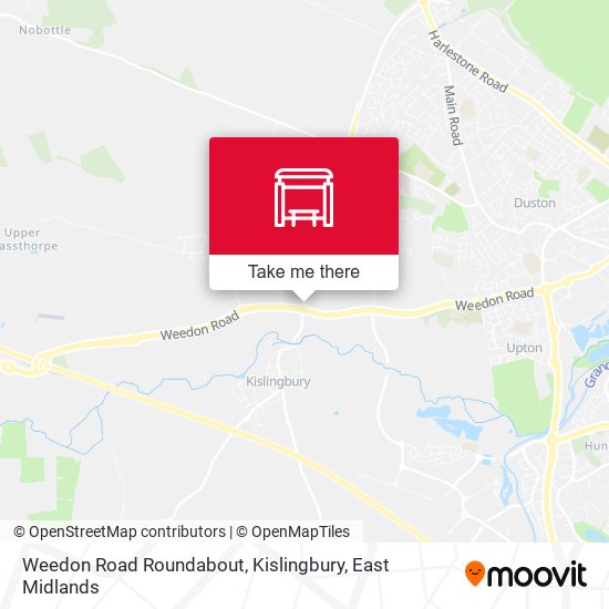 Weedon Road Roundabout, Kislingbury map