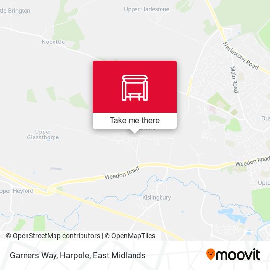 Garners Way, Harpole map