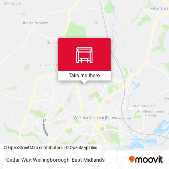 Cedar Way, Wellingborough map