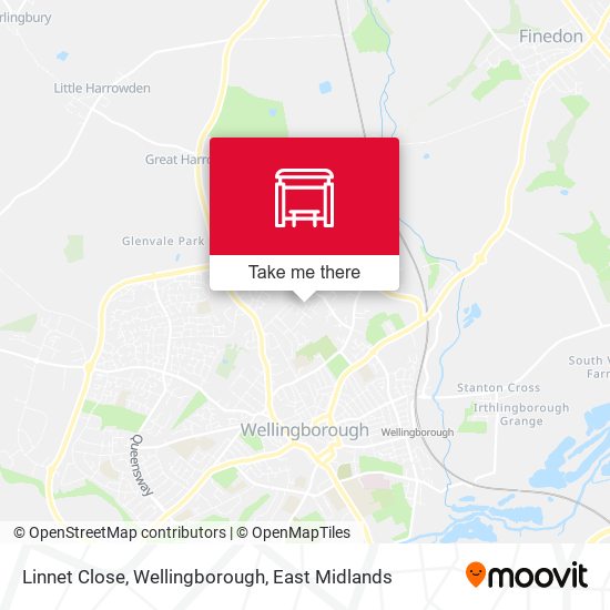 Linnet Close, Wellingborough map