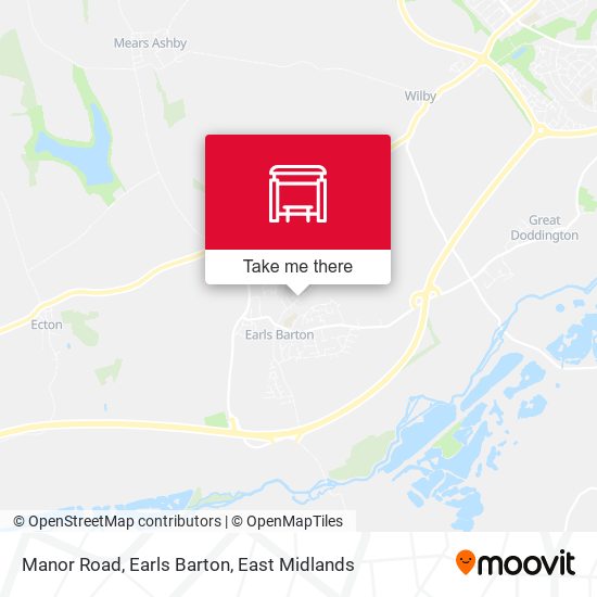 Manor Road, Earls Barton map