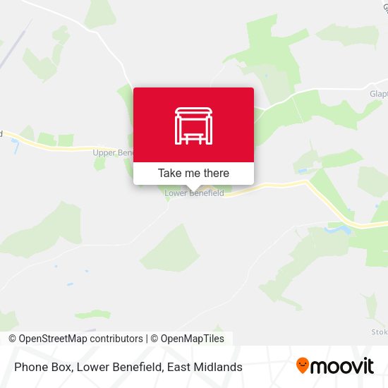 Phone Box, Lower Benefield map