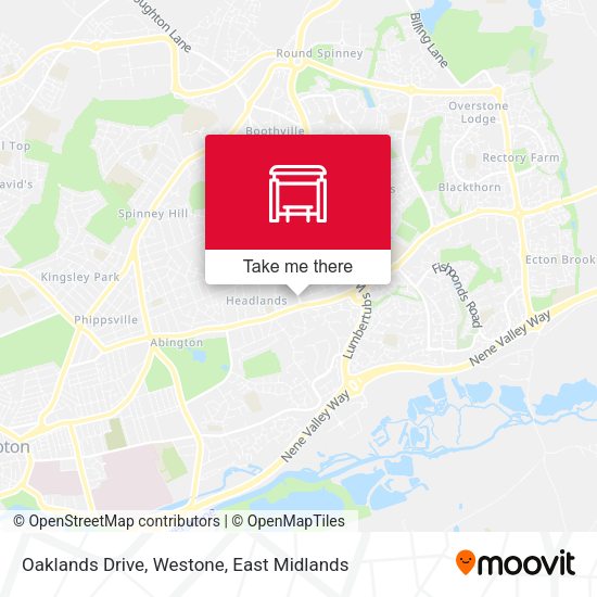 Oaklands Drive, Westone map