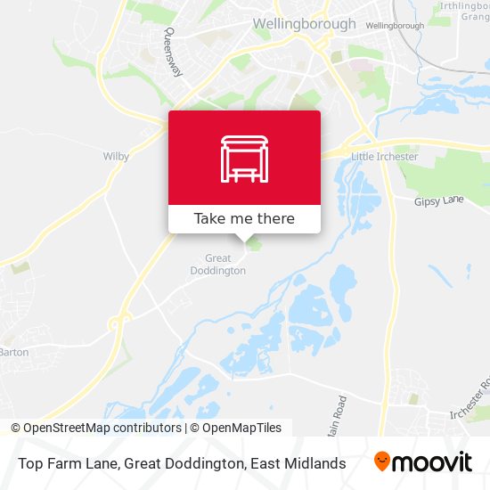 Top Farm Lane, Great Doddington map