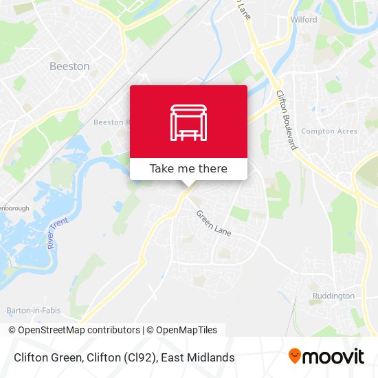 Clifton Green, Clifton (Cl92) map