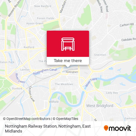 Nottingham Railway Station, Nottingham map