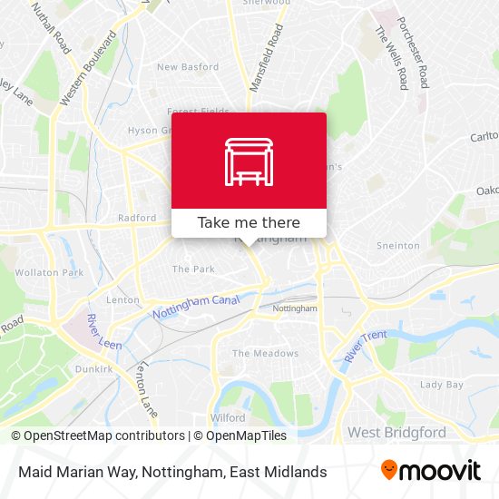 Maid Marian Way, Nottingham map