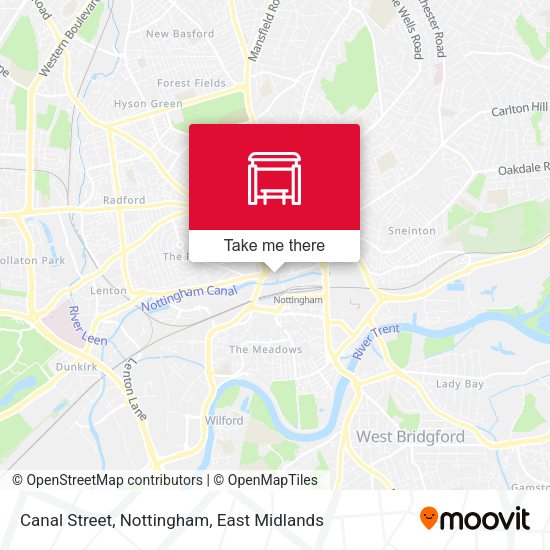 Canal Street, Nottingham map