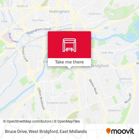 Bruce Drive, West Bridgford map