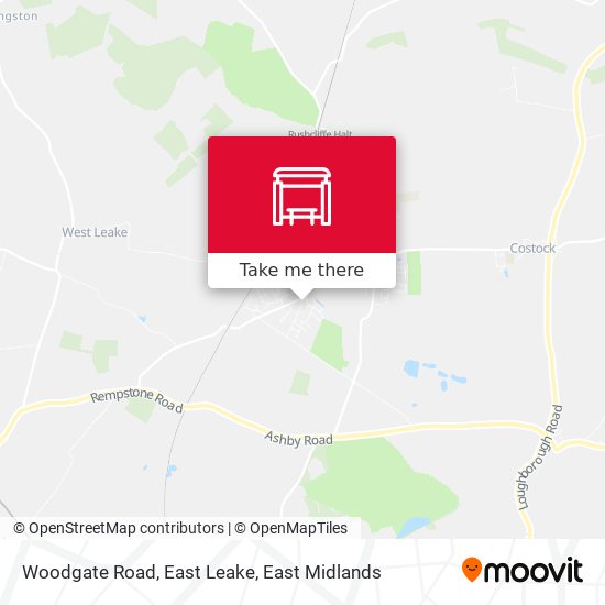 Woodgate Road, East Leake map