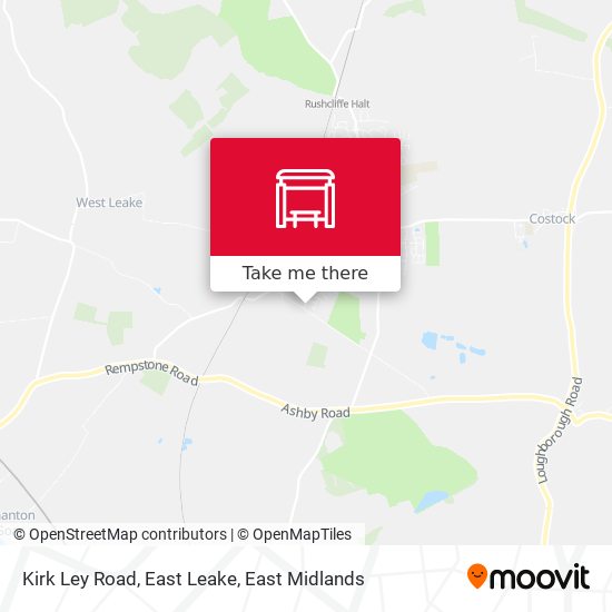 Kirk Ley Road, East Leake map