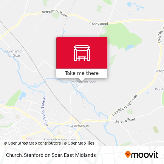 Church, Stanford on Soar map