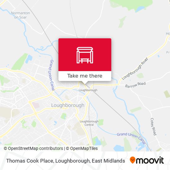 Thomas Cook Place, Loughborough map