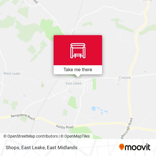 Shops, East Leake map