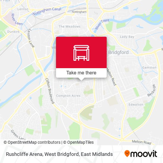Rushcliffe Arena, West Bridgford map