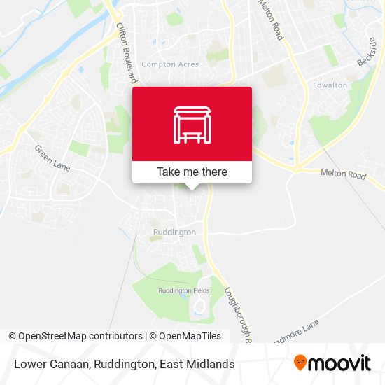 Lower Canaan, Ruddington map