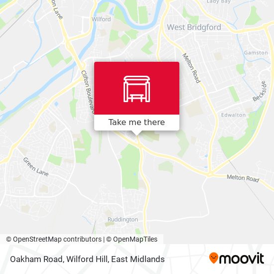 Oakham Road, Wilford Hill map
