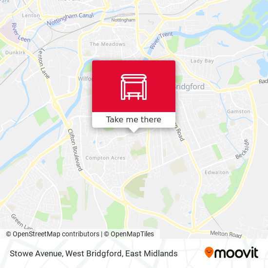 Stowe Avenue, West Bridgford map