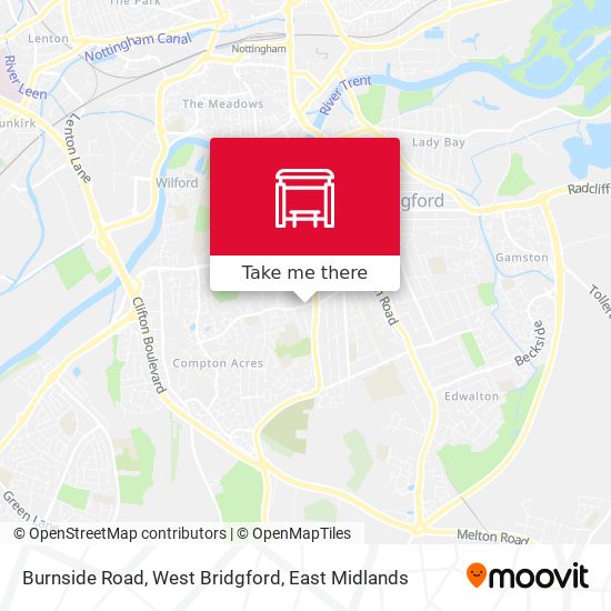 Burnside Road, West Bridgford map