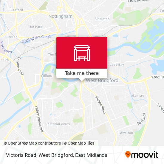Victoria Road, West Bridgford map