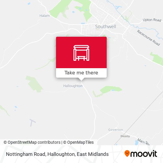 Nottingham Road, Halloughton map