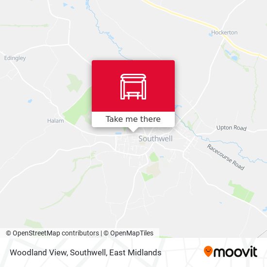 Woodland View, Southwell map