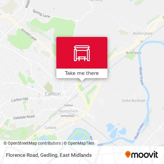 Florence Road, Gedling map