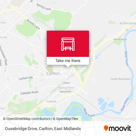 Ousebridge Drive, Carlton map