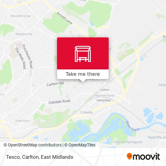 Tesco, Carlton map