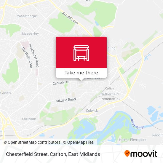 Chesterfield Street, Carlton map