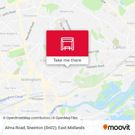 Alma Road, Sneinton (Sn02) map