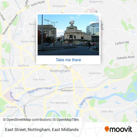 East Street, Nottingham map