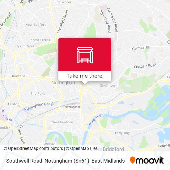 Southwell Road, Nottingham (Sn61) map