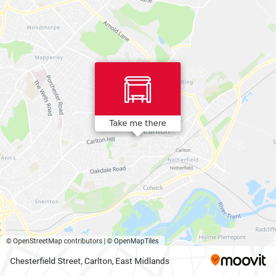 Chesterfield Street, Carlton map