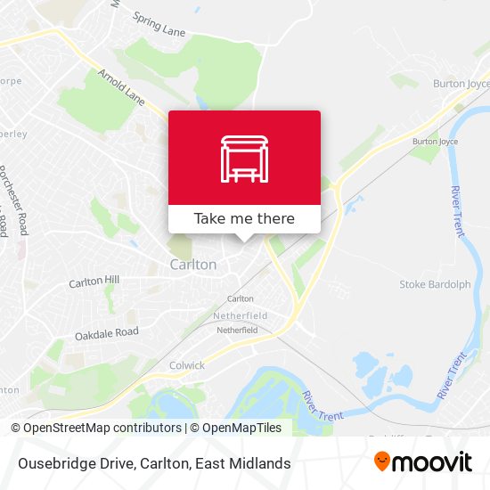 Ousebridge Drive, Carlton map