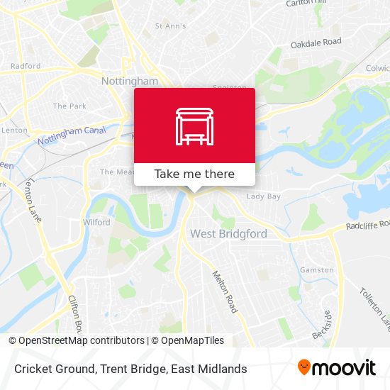 Cricket Ground, Trent Bridge map