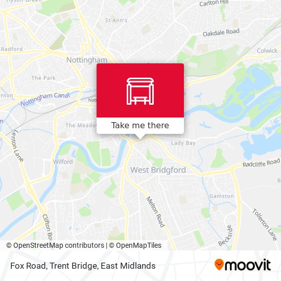 Fox Road, Trent Bridge map