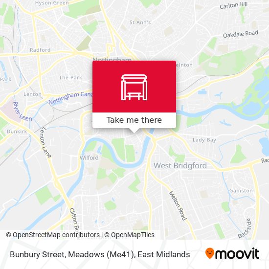 Bunbury Street, Meadows (Me41) map