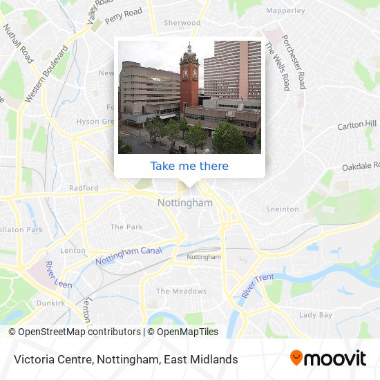 Victoria Centre, Nottingham map