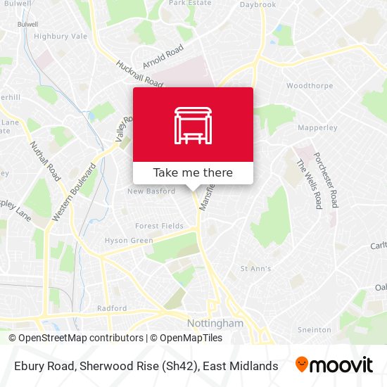 Ebury Road, Sherwood Rise (Sh42) map