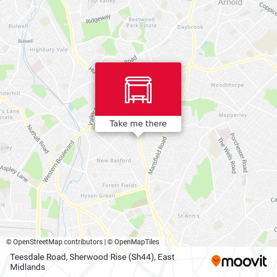 Teesdale Road, Sherwood Rise (Sh44) map