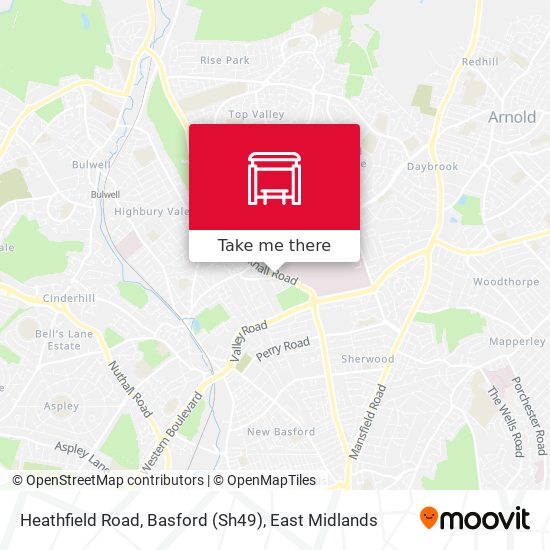 Heathfield Road, Basford (Sh49) map
