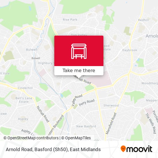 Arnold Road, Basford (Sh50) map